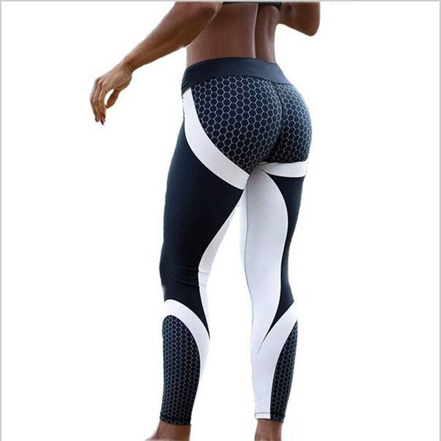 Hayoha Mesh Pattern Print Leggings