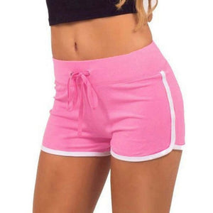 Casual Loose Contrast Binding Pants Women Side Split Shorts