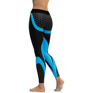 Hayoha Mesh Pattern Print Leggings