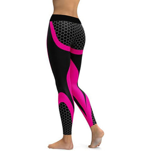 Hayoha Mesh Pattern Print Leggings