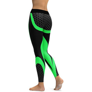 Hayoha Mesh Pattern Print Leggings