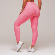Load image into Gallery viewer, Women Pink High Waist Fitness Breathable Leggings