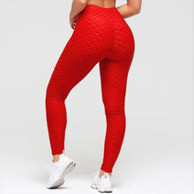 Load image into Gallery viewer, Women Pink High Waist Fitness Breathable Leggings